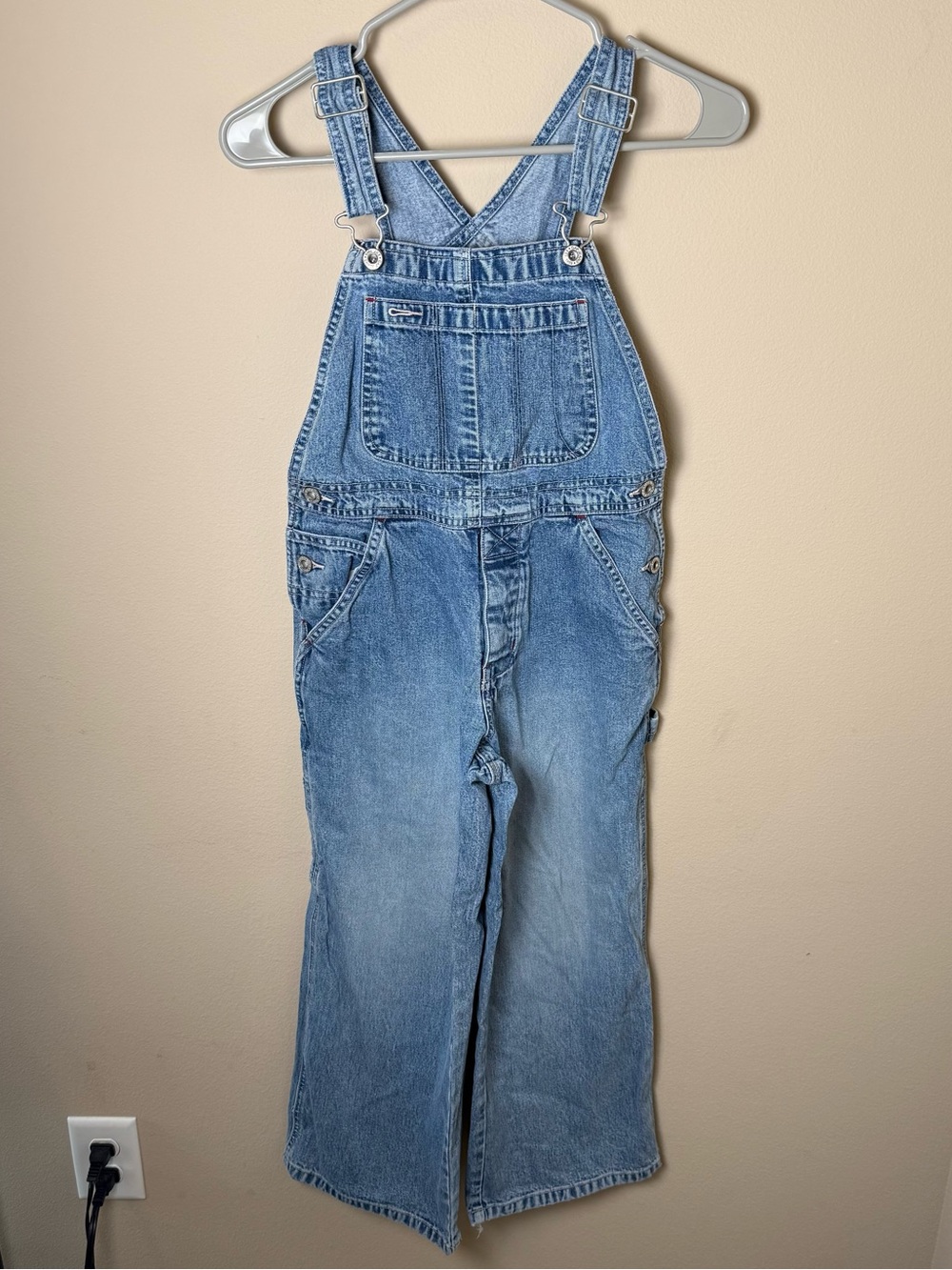 Vintage 90s Gap Denim Bibs Overalls Kids Medium Girl Boy 100% Cotton Y2K Farmer